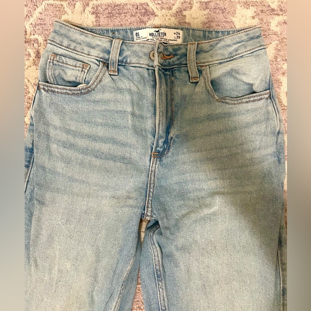 Split hem straight leg jeans 70s